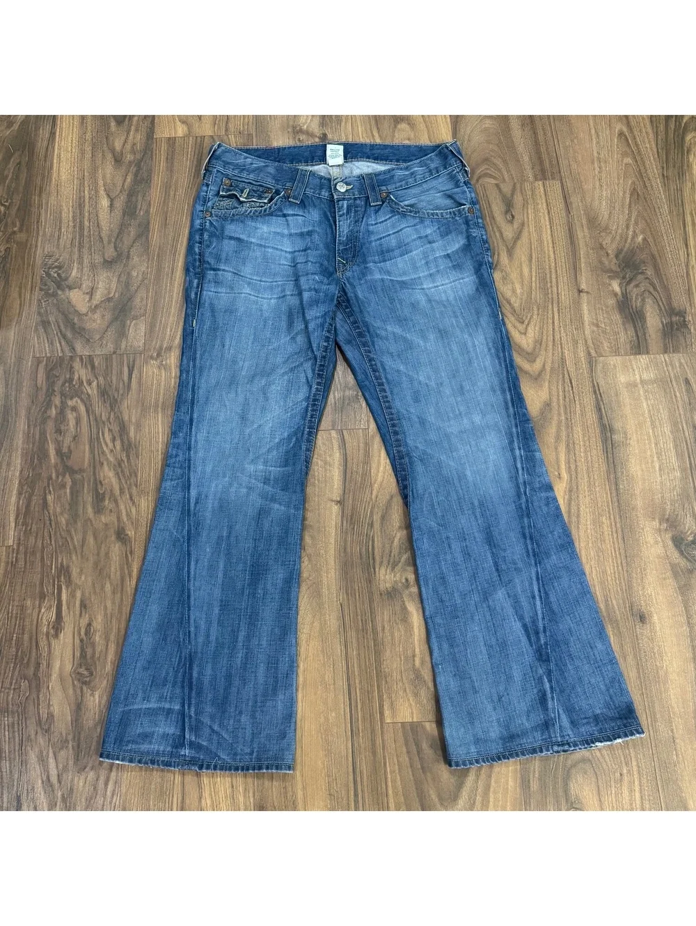 True Religion Men’s Jeans 36x32 Flare Vintage Y2K USA Made Horseshoe Pocket